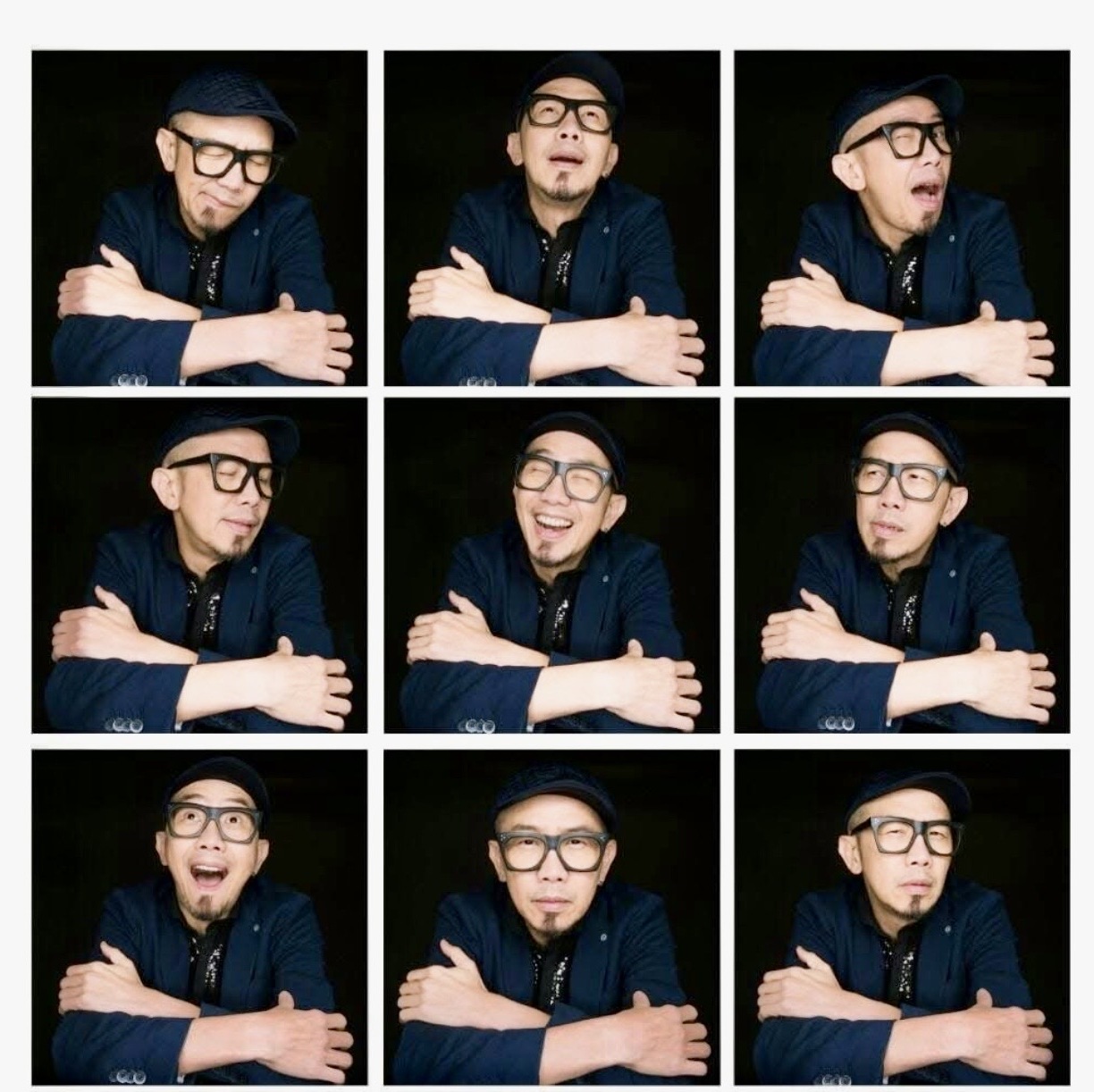 Hair Atelier founder Aaron Yap — photobooth portrait grid